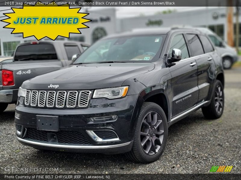 Diamond Black Crystal Pearl / Dark Sienna Brown/Black 2018 Jeep Grand Cherokee Summit 4x4