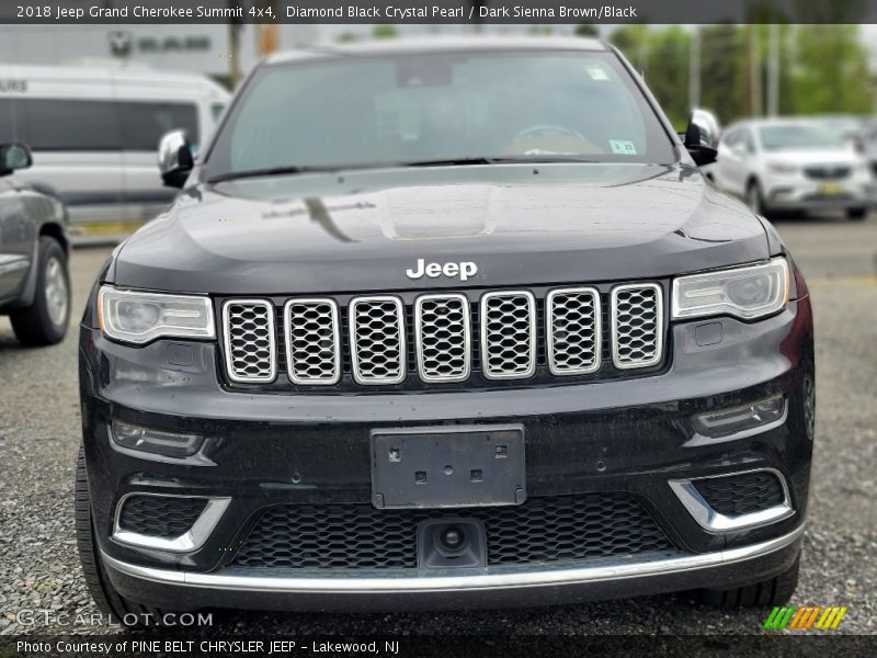 Diamond Black Crystal Pearl / Dark Sienna Brown/Black 2018 Jeep Grand Cherokee Summit 4x4