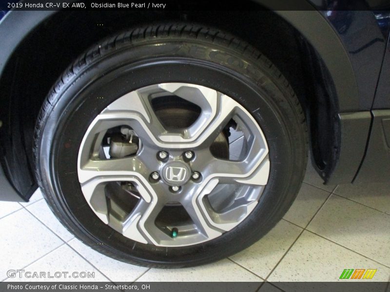 Obsidian Blue Pearl / Ivory 2019 Honda CR-V EX AWD