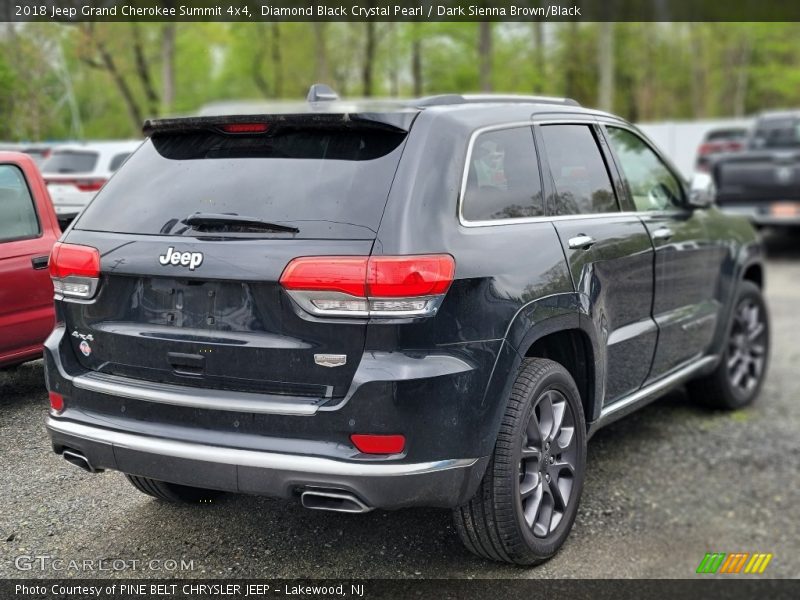 Diamond Black Crystal Pearl / Dark Sienna Brown/Black 2018 Jeep Grand Cherokee Summit 4x4