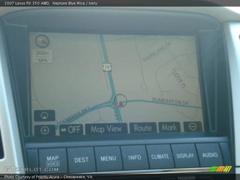 Neptune Blue Mica / Ivory 2007 Lexus RX 350 AWD