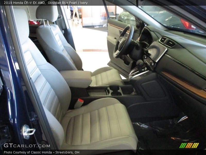 Obsidian Blue Pearl / Ivory 2019 Honda CR-V EX AWD