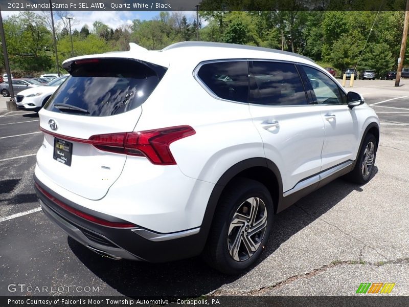 Quartz White / Black 2021 Hyundai Santa Fe SEL AWD