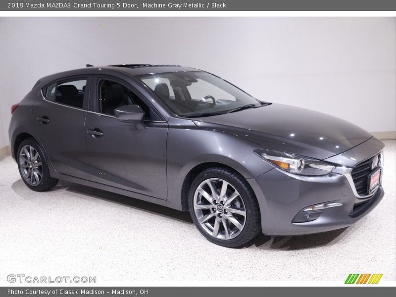 Machine Gray Metallic / Black 2018 Mazda MAZDA3 Grand Touring 5 Door