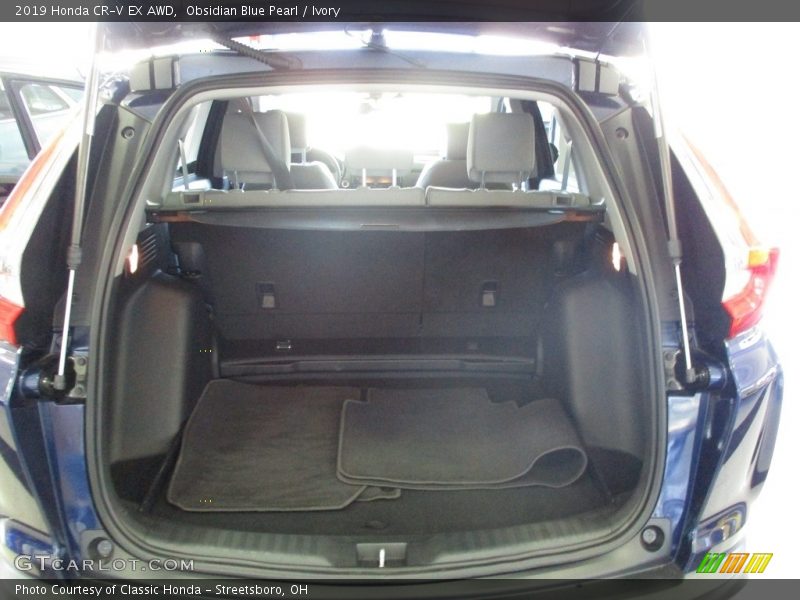 Obsidian Blue Pearl / Ivory 2019 Honda CR-V EX AWD