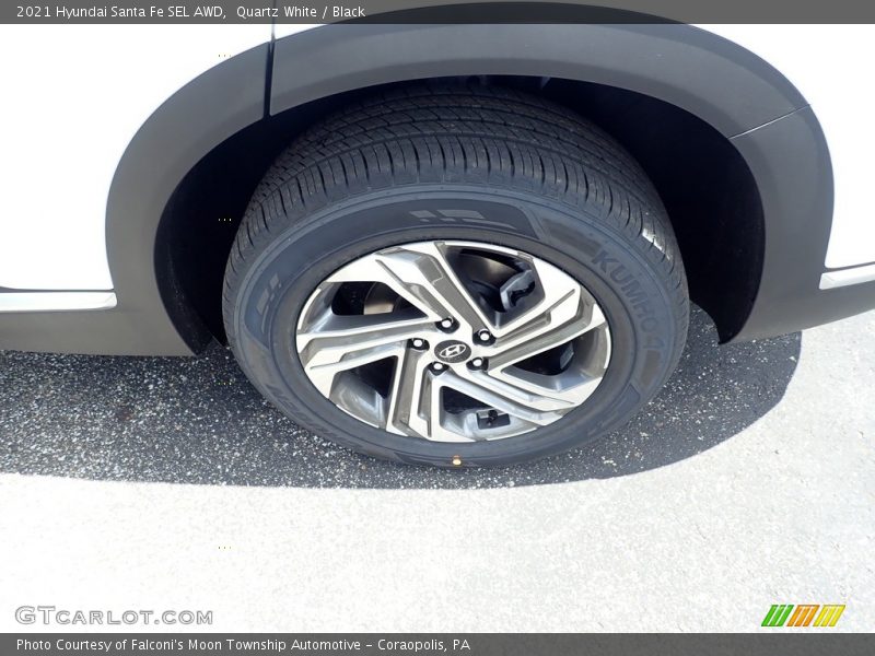 Quartz White / Black 2021 Hyundai Santa Fe SEL AWD