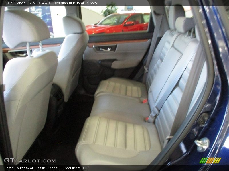 Obsidian Blue Pearl / Ivory 2019 Honda CR-V EX AWD