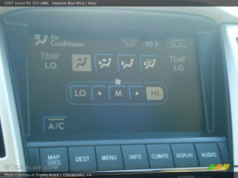 Neptune Blue Mica / Ivory 2007 Lexus RX 350 AWD