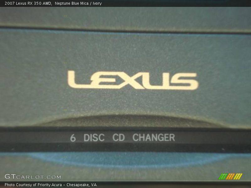 Neptune Blue Mica / Ivory 2007 Lexus RX 350 AWD