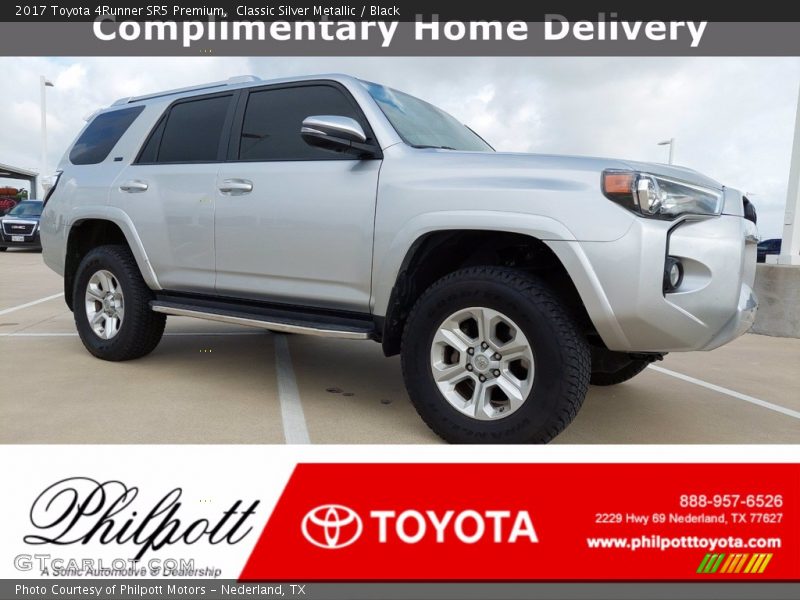 Classic Silver Metallic / Black 2017 Toyota 4Runner SR5 Premium