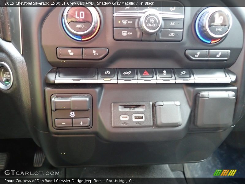 Shadow Gray Metallic / Jet Black 2019 Chevrolet Silverado 1500 LT Crew Cab 4WD