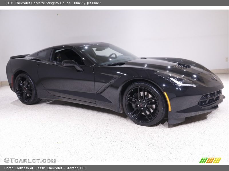 Black / Jet Black 2016 Chevrolet Corvette Stingray Coupe