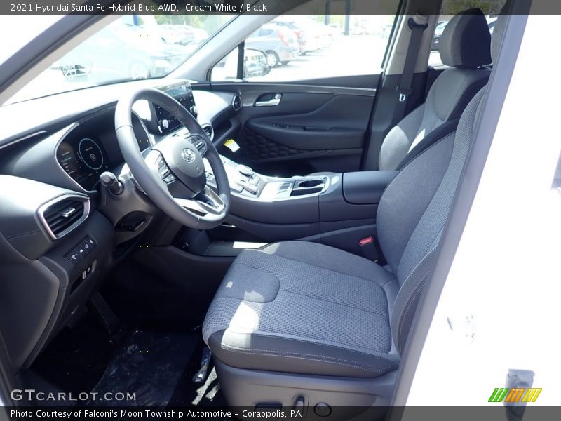 Front Seat of 2021 Santa Fe Hybrid Blue AWD