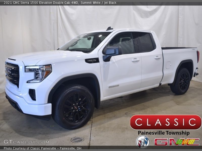 Summit White / Jet Black 2021 GMC Sierra 1500 Elevation Double Cab 4WD