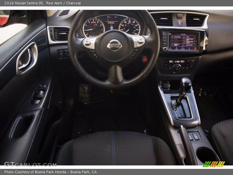 Red Alert / Charcoal 2019 Nissan Sentra SR