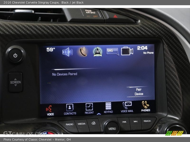 Black / Jet Black 2016 Chevrolet Corvette Stingray Coupe