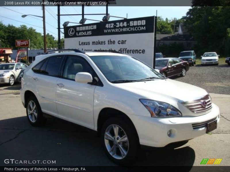 Crystal White / Light Gray 2008 Lexus RX 400h AWD Hybrid