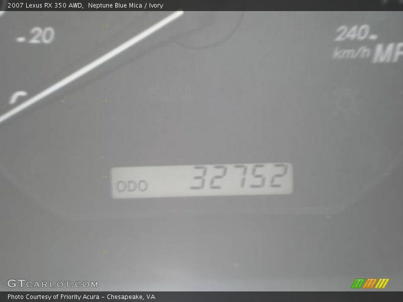 Neptune Blue Mica / Ivory 2007 Lexus RX 350 AWD