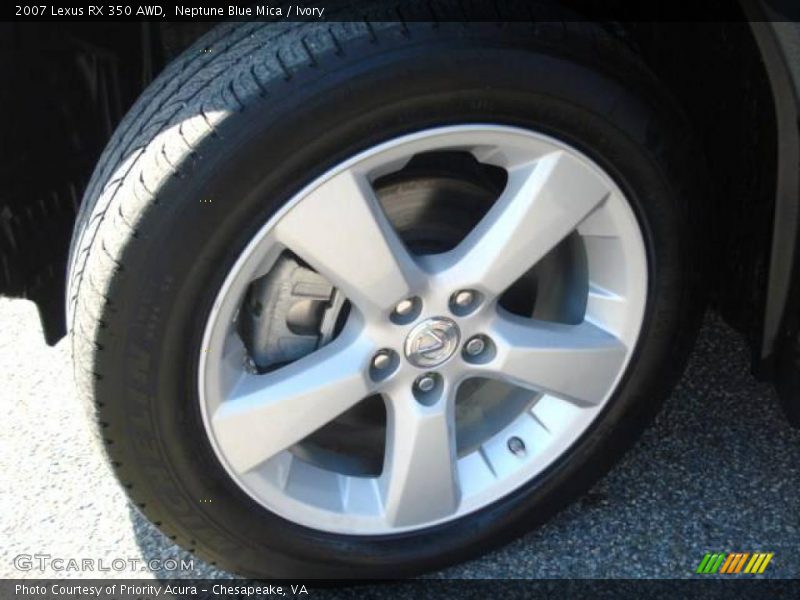 Neptune Blue Mica / Ivory 2007 Lexus RX 350 AWD