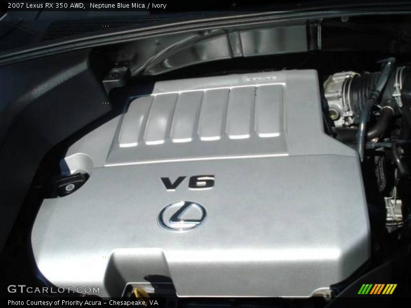 Neptune Blue Mica / Ivory 2007 Lexus RX 350 AWD