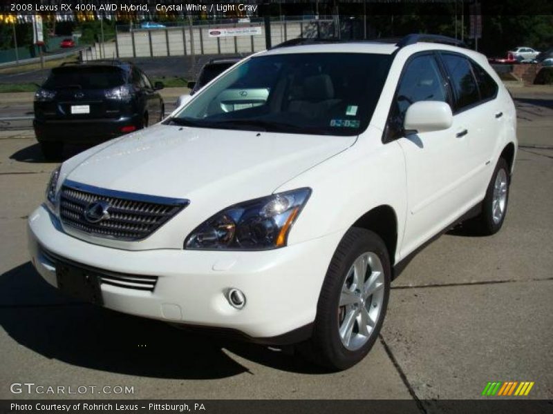 Crystal White / Light Gray 2008 Lexus RX 400h AWD Hybrid