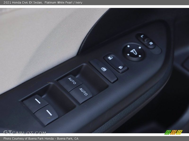 Platinum White Pearl / Ivory 2021 Honda Civic EX Sedan