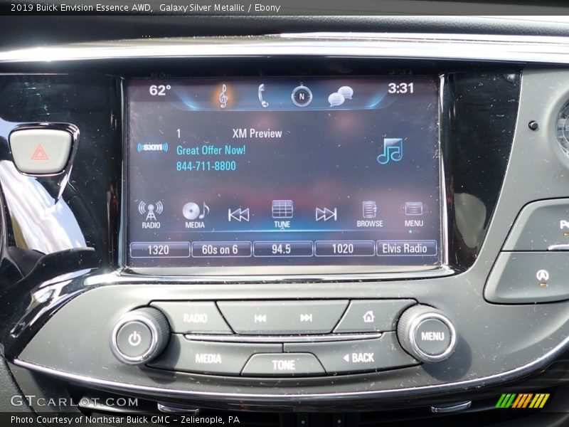 Galaxy Silver Metallic / Ebony 2019 Buick Envision Essence AWD