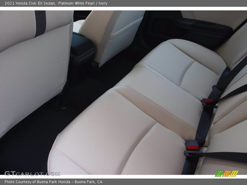 Platinum White Pearl / Ivory 2021 Honda Civic EX Sedan