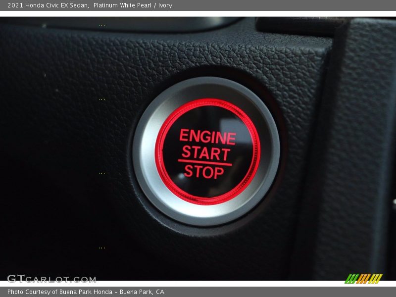 Platinum White Pearl / Ivory 2021 Honda Civic EX Sedan