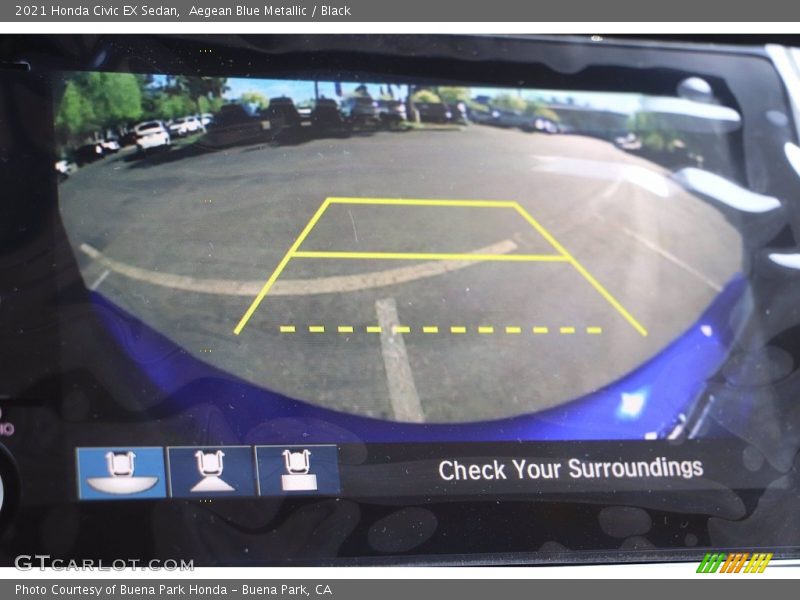 Aegean Blue Metallic / Black 2021 Honda Civic EX Sedan