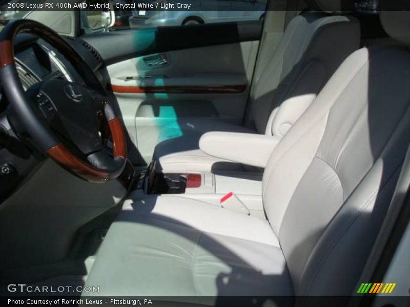 Crystal White / Light Gray 2008 Lexus RX 400h AWD Hybrid