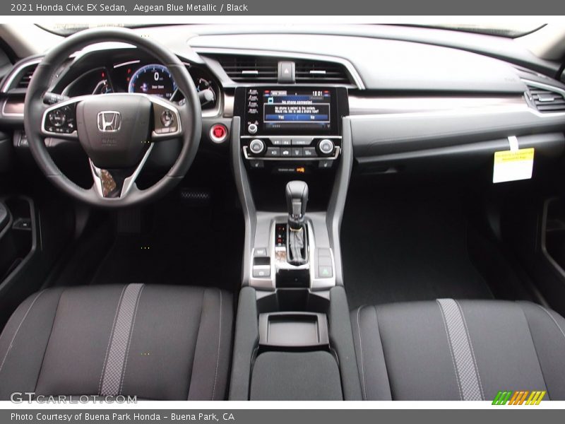 Aegean Blue Metallic / Black 2021 Honda Civic EX Sedan