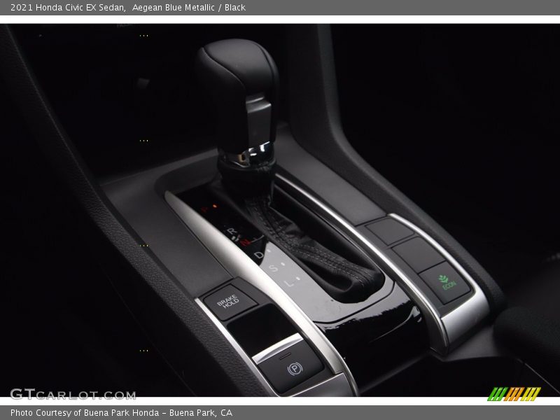Aegean Blue Metallic / Black 2021 Honda Civic EX Sedan