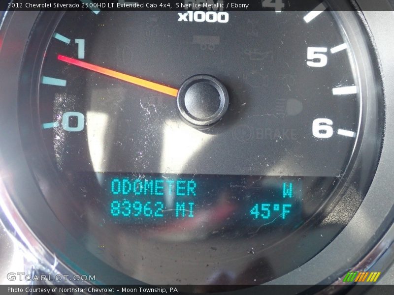 Silver Ice Metallic / Ebony 2012 Chevrolet Silverado 2500HD LT Extended Cab 4x4