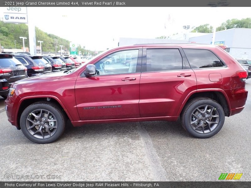 Velvet Red Pearl / Black 2021 Jeep Grand Cherokee Limited 4x4