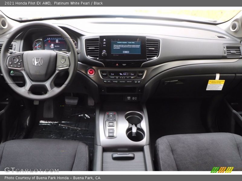 Platinum White Pearl / Black 2021 Honda Pilot EX AWD