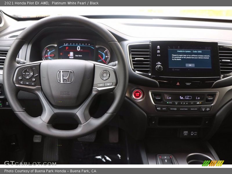 Platinum White Pearl / Black 2021 Honda Pilot EX AWD