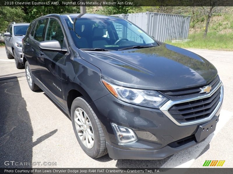 Nightfall Gray Metallic / Medium Ash Gray 2018 Chevrolet Equinox LS AWD