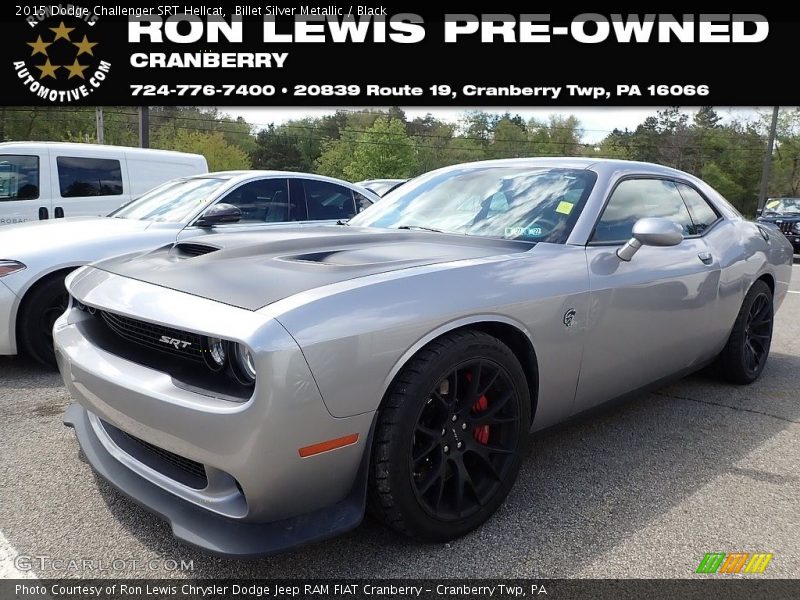 Billet Silver Metallic / Black 2015 Dodge Challenger SRT Hellcat