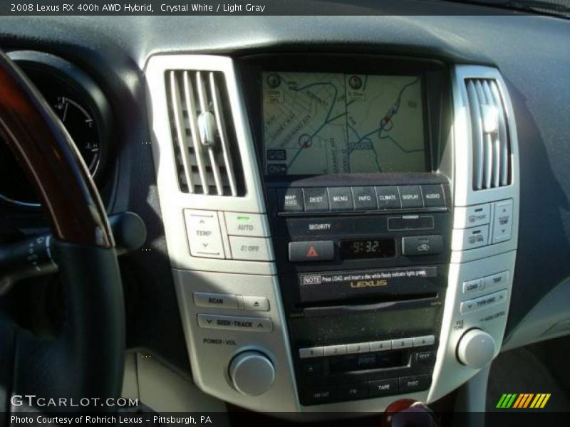 Crystal White / Light Gray 2008 Lexus RX 400h AWD Hybrid