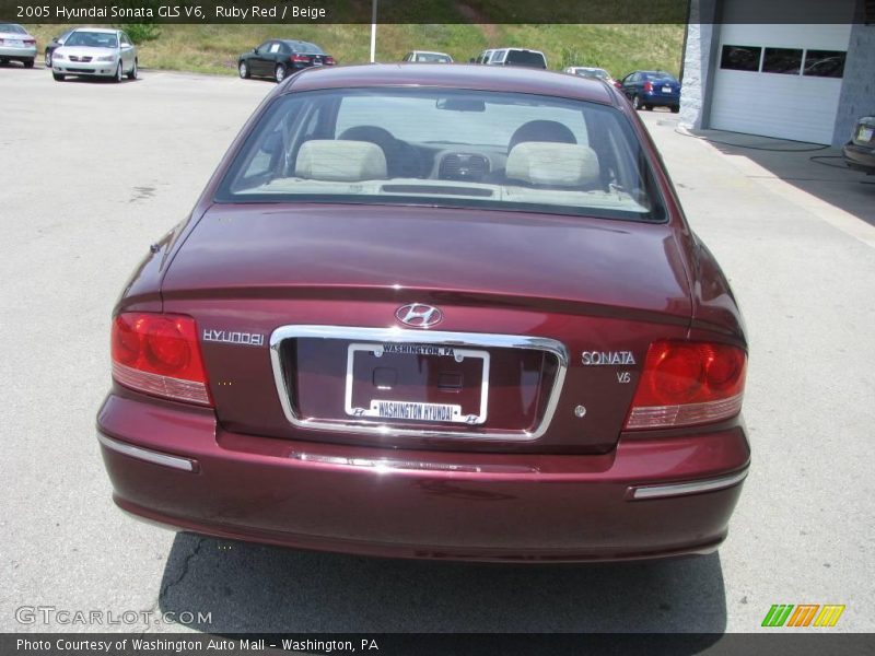 Ruby Red / Beige 2005 Hyundai Sonata GLS V6