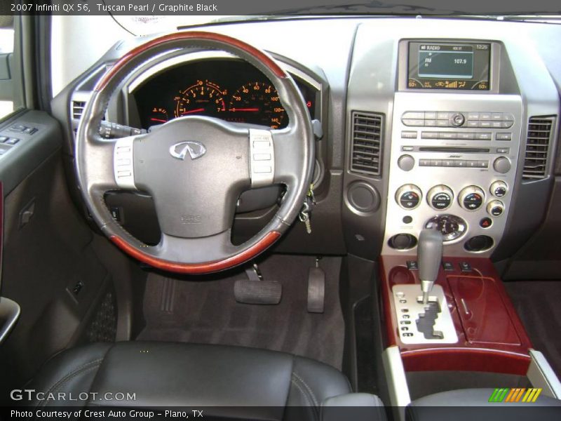 Tuscan Pearl / Graphite Black 2007 Infiniti QX 56