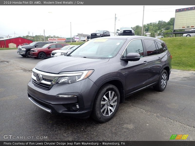 Modern Steel Metallic / Gray 2019 Honda Pilot EX AWD