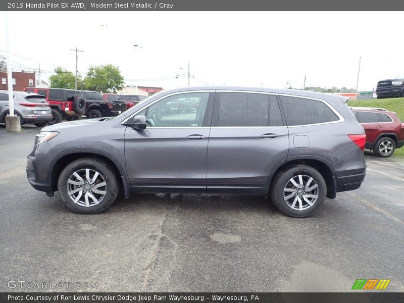 Modern Steel Metallic / Gray 2019 Honda Pilot EX AWD