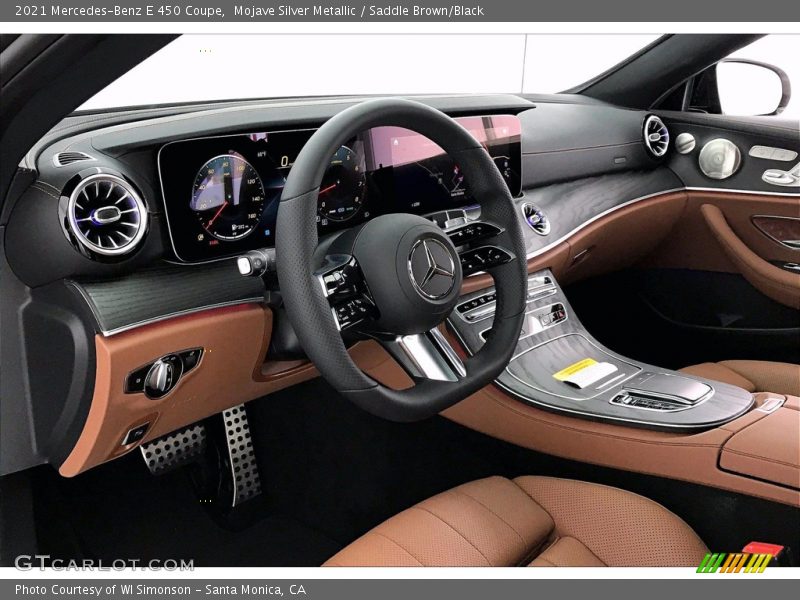 Mojave Silver Metallic / Saddle Brown/Black 2021 Mercedes-Benz E 450 Coupe