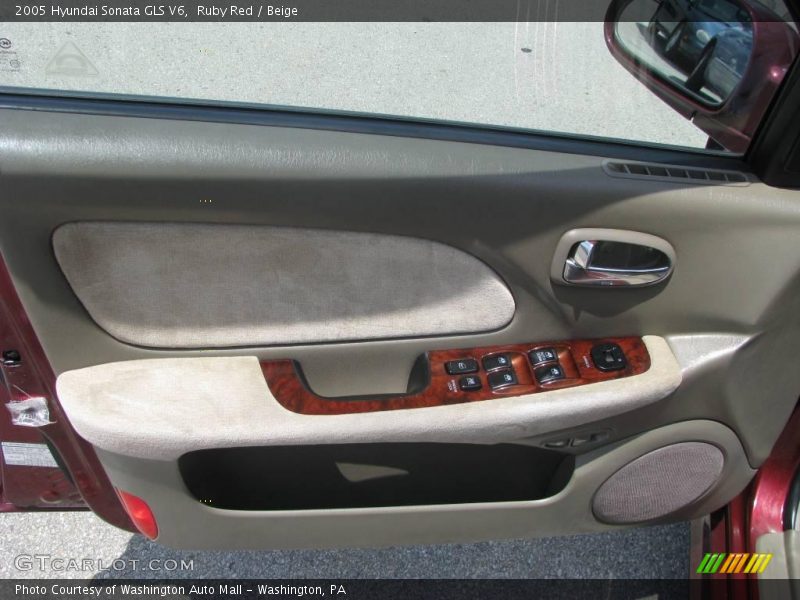 Ruby Red / Beige 2005 Hyundai Sonata GLS V6