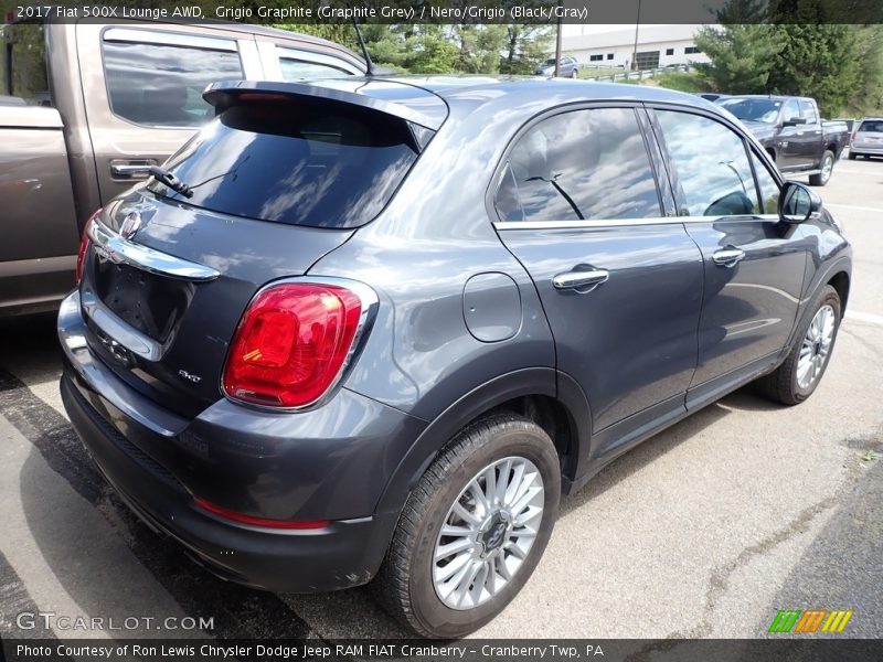 Grigio Graphite (Graphite Grey) / Nero/Grigio (Black/Gray) 2017 Fiat 500X Lounge AWD