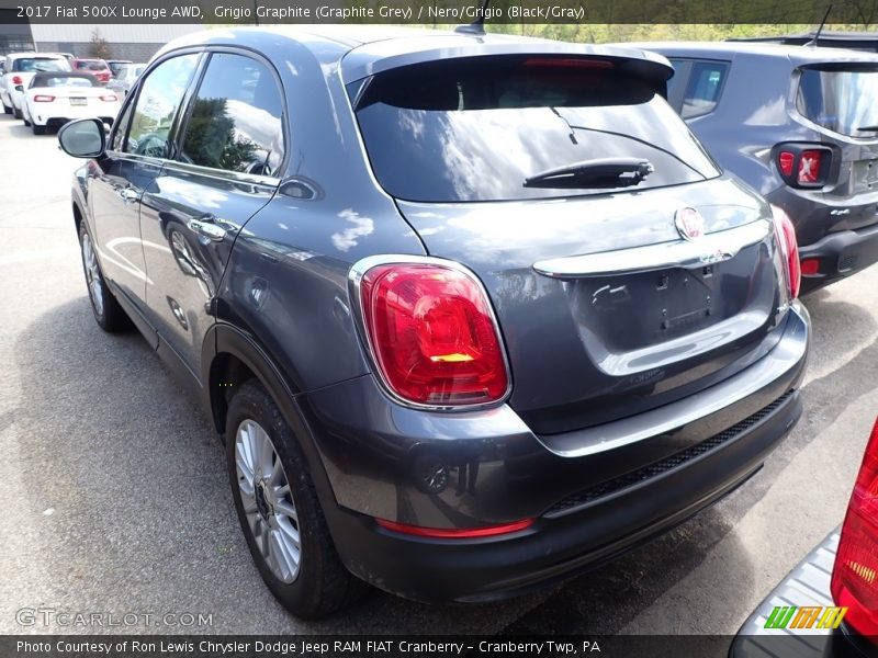 Grigio Graphite (Graphite Grey) / Nero/Grigio (Black/Gray) 2017 Fiat 500X Lounge AWD