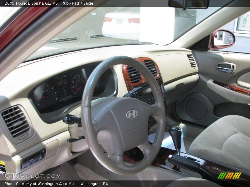 Ruby Red / Beige 2005 Hyundai Sonata GLS V6