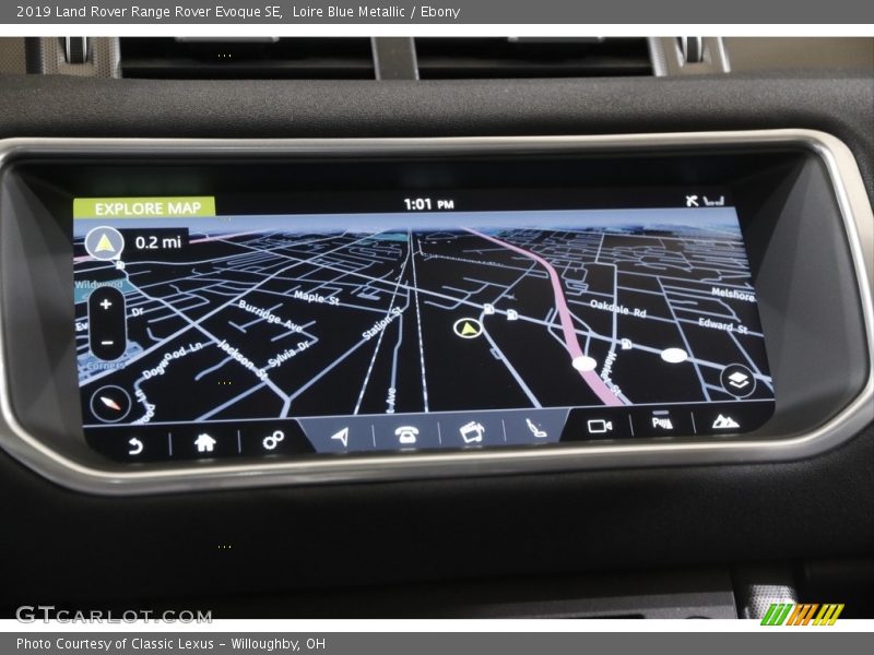 Navigation of 2019 Range Rover Evoque SE